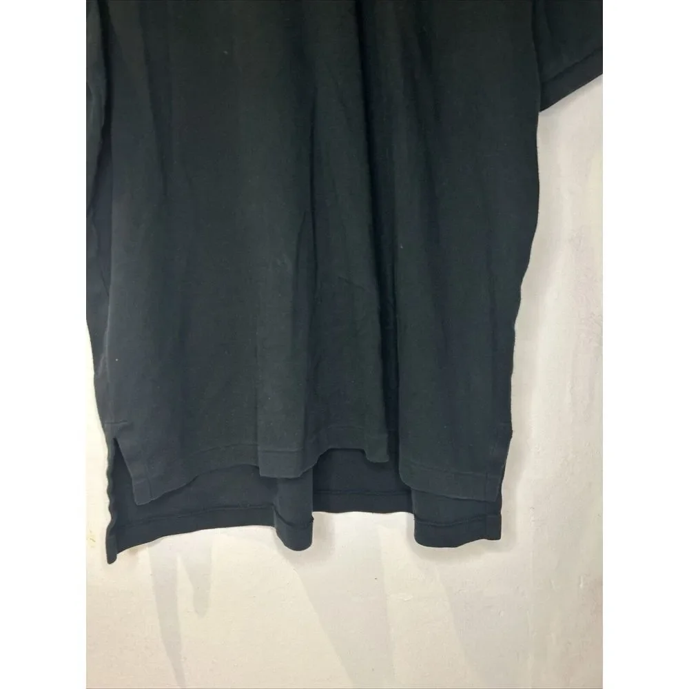 Polo Ralph Lauren Soft Shirt Mens XL Black Cotton Short Sleeve Golf- Blue Logo‎